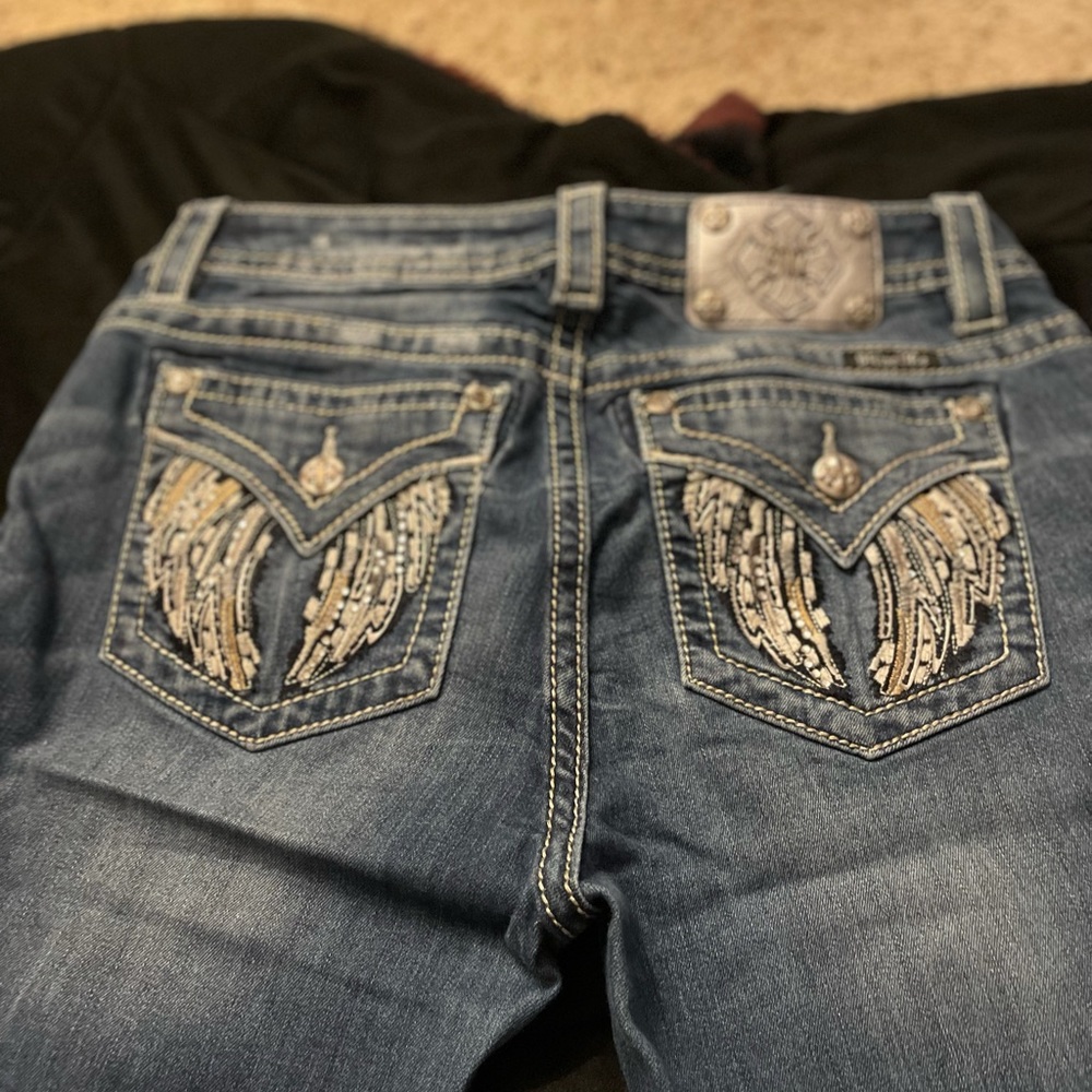 Miss Me jeans size 29 inseam 31 bootcut with back detail